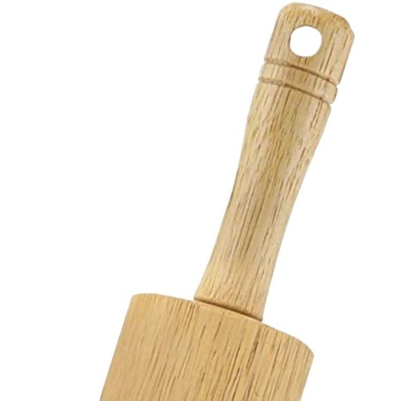Classic Wood Rolling Pin 17.75" Natural Rosewood Farberware Cookies Pie Dough - Picture 2 of 5